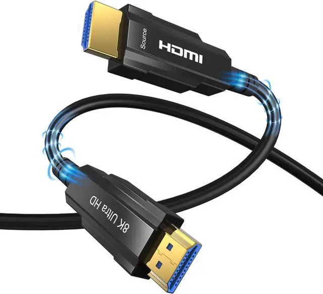 Main image of LUOM 8K HDMI Fiber Optic Long cable in-Wall Support 8K@60Hz 4K@120Hz Dynamic HDR 10, eARC, HDCP2.2, 4:4:4 7680x4320, 48Gbps Bandwidth Optic Fiber HDMI 2.1 Cable for PS5/PS4/8K TV20M/65FT)
