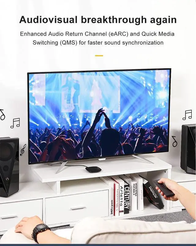 Alt view image 5 of 7 - 8K Fiber Optic HDMI 2.1 Cable 100ft,LUOM CL3 HDMI Fiber Optic Long cable in-Wall Rated 8K@60Hz 4K@120Hz Vision 48Gbps and eARC D-o-l-b-y Atmos - HDCP 2.2/2.3 for PS5 PS4 Xbox Nintendo Switch Roku