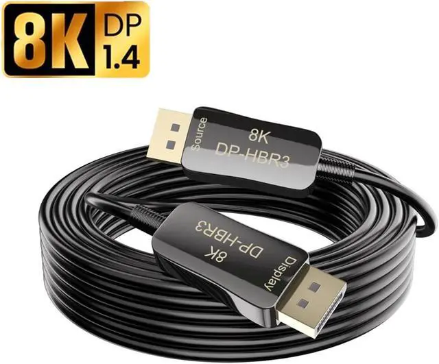 Main image of LUOM 8K DP1.4 Cable Optical Fiber Cables,16 feet 4K 120Hz 48Gbps HDR HDCP for HD TV Box Projector Ps3/4 Ultra High Speed Computer (In Wall)