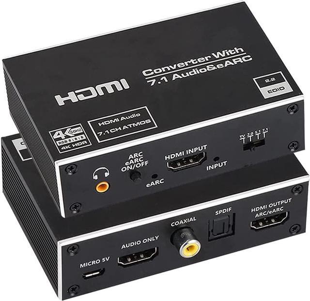 HDMI Audio Extractor HDCP CEC + Optical TOSLINK SPDIF + 3.5mm RCA Audio  Converter 4K x 2K 3D HDMI Audio Splitter Adapter