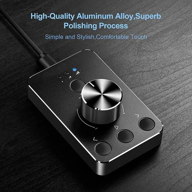 Alt view image 5 of 7 - Volume Control Knob USB Computer Speaker Controller One-key Mute with Play Pause Skip Volume Control Audio Adjust