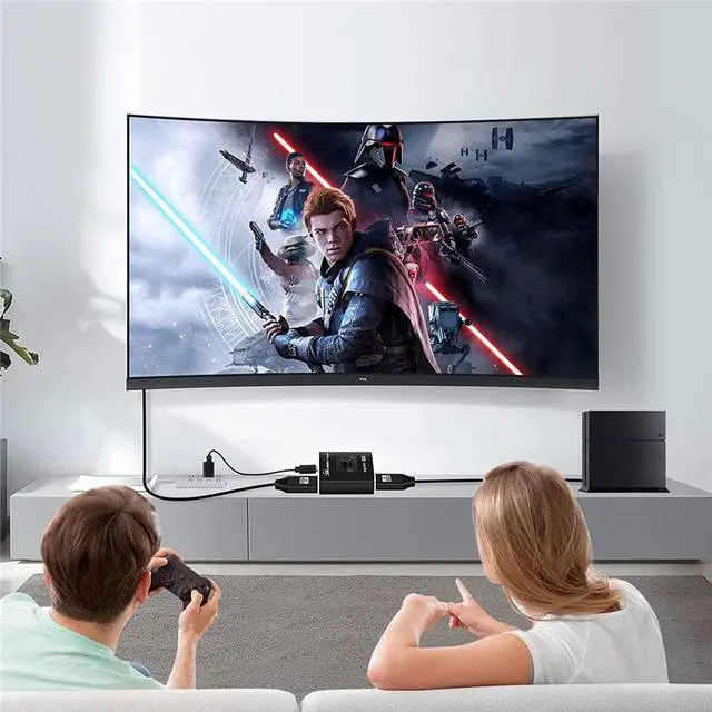 Alt view image 7 of 7 - LUOM HDMI 2.1 Switch 8K, HDMI Switcher 2 in 1 Out, 2 Port 4K 120Hz HDMI Selector Hub Support 8K@60Hz 48Gbps for Xbox Series X PS4 Pro PS5 Roku UHD TV Monitor Projector(OZ8Q2B)