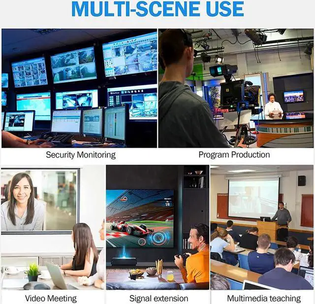 Alt view image 6 of 7 - 4K@60Hz HDMI to 1080@60Hz SDI Converter Adapter, With Power Supply