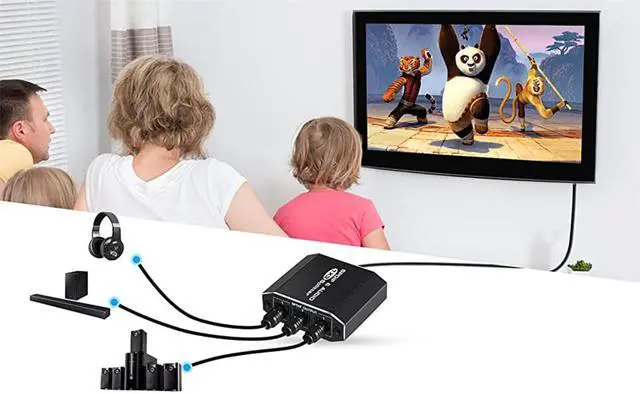 Alt view image 5 of 7 - LUOM 1x3 Digital Optical Audio Splitter, SPDIF 1 Input 3 Outputs, Toslink Splitter 1 in 3 Out, Aluminum Alloy with Optical Cable, Supports 5.1CHDolby AC3, DTS, PS4, PS3, Xbox, DVD & Home Theatre