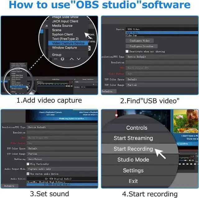 Alt view image 6 of 7 - Audio Video Capture Card 4K HDMI to USB 1080P High Definition Device Record Directly to Computer for Gaming Streaming Teaching Video Conference, Live Broadcasting Without Delay