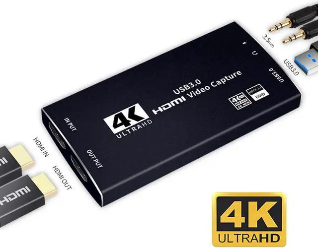 Main image of 4K@60hz HDMI Video Capture Card 1080p 60fps Board Game Capture Card USB 3.0 Recorder Box Device Support HDR, EDID, HDCP2.2 for Live Streaming Video Recording HDMI Loop Out