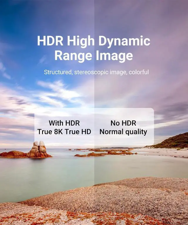 Alt view image 4 of 7 - 8K HDMI Cable Fiber Optic 16ft, 48Gbps Long Ultra High Speed HDMI 2.1 Cable, CL3 Rated in-Wall, 8K 60Hz 4K 120Hz, Dynamic HDR eARC HDCP 2.2&2.3 Compatible for PS5 Desktop Xbox Sony LG C9/B9