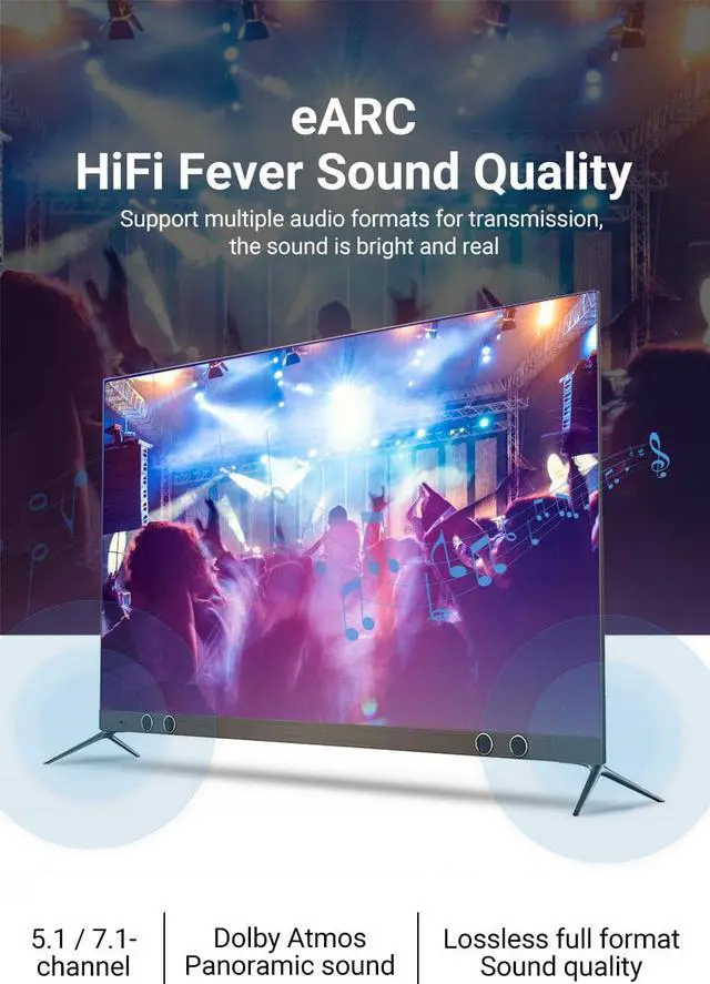 Alt view image 7 of 7 - 8K HDMI 2.1 Fiber Optic Cable 33FT 48gbps 8K60Hz 4K120Hz Dynamic HDR eARC HDCP2.3