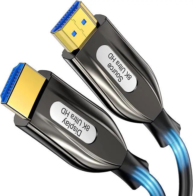 Main image of 8K HDMI Fiber Optic Cable 2.1, Ultra 48Gbps High Speed 50FT HDMI Cable, -4K@120Hz 8K@120Hz, eARC, HDR10, DTS:X, HDCP 2.2 & 2.3, Compatible with PS4/5,Blu-ray, Monitor,PC and More