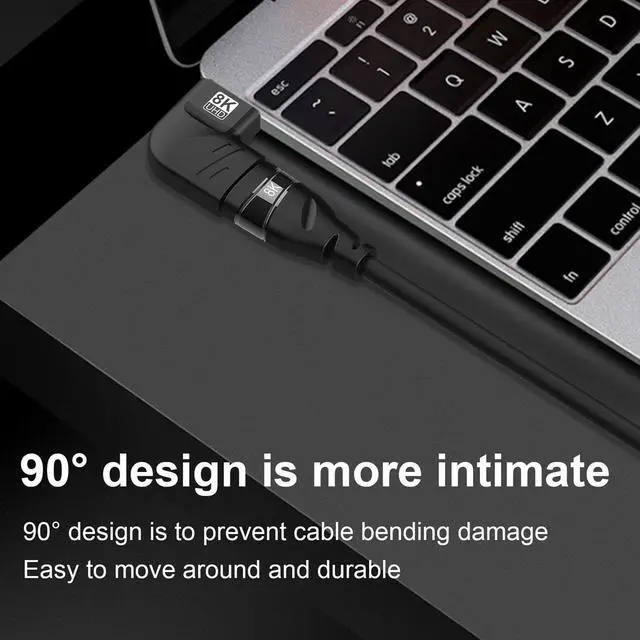 Alt view image 4 of 7 - 8K HDMI2.1 Adapter Male to Female,LUOM 2 Pack Flat 90 Degree and 270 Degree Upward Angle Converter, HDMI Right Angle Extender Support 8K@60Hz / 3D&4K HDMI Extender