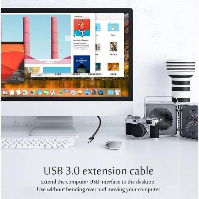 Alt view image 5 of 7 - LUOM USB3.0 Extension Cable For Smart TV PS4 Xbox One SSD USB To USB Cable Extender Data Cord USB 3.0 2.0 Fast Transfer Cable (3 Pack,6.6FT)