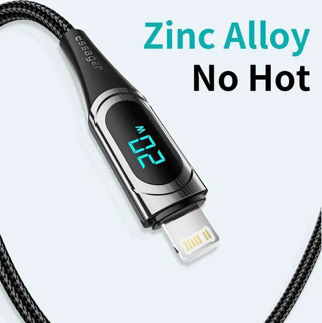 Alt view image 6 of 7 - USB C to L ightning Cable, 3.3FT-1Pack Charging Syncing Cord with LED Display Compatible with iPhone 13 13 Pro 12 Pro Max 12 11 X XS XR 8 Plus, AirPods Pro, Supports Power Delivery