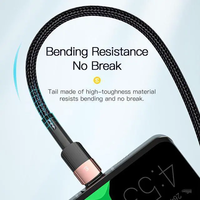 Alt view image 5 of 7 - 100W USB C Cable [1Pack 3.3FT], USB A to Type C Nylon Braided Fast Charging Cable for Samsung Galaxy S22 Ultra/S22+/S22/S21, Note 20+/20, PS5, Google Pixel, iPad Pro (Supports Data Transfer)