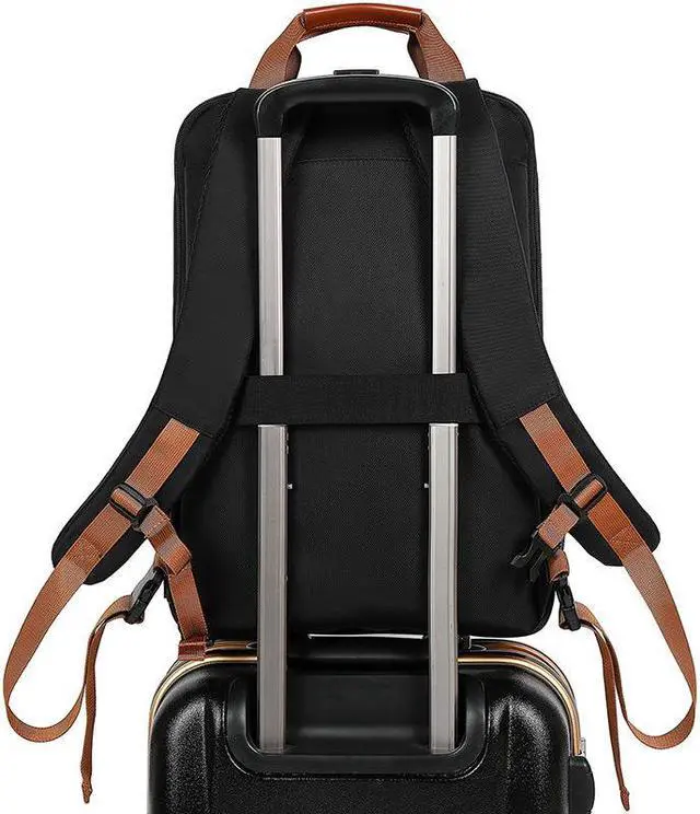 Alt view image 4 of 7 - 15.6 Inch Laptop Backpack for Women Men Work Laptop Bag Fashion with USB Port, Waterproof Backpacks Nurse Stylish Travel Bags Casual Daypacks for College, Business, Grey