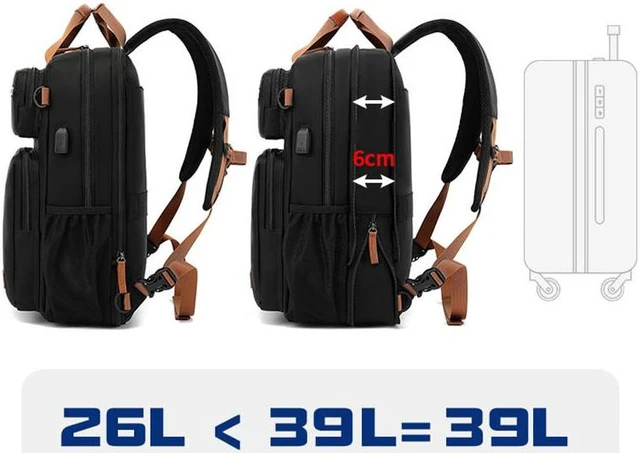 Alt view image 6 of 7 - Laptop Backpack, Water Resistant Durable 15.6-inch Laptop Backpacks for Men and Women,Waterproof Travel Laptop Backpack with USB Charging Port,Anti Theft College Backpack (Black)