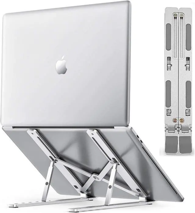 Main image of Laptop Stand for Desk, Laptop Riser,Aluminum Alloy Laptop Holder , 6-Angle Adjustable Compatible with 10-15.6 Inch MacBook PC-Notebook Tablet, Silver