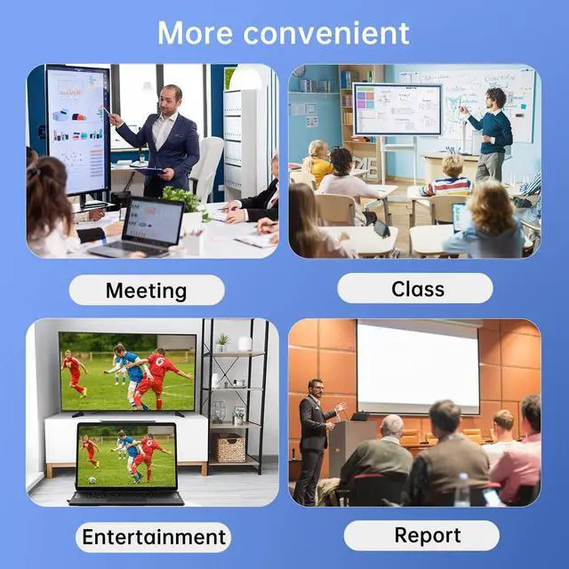 Alt view image 6 of 7 - Wireless HDMI Transmitter and Receiver,HDMI Wireless Kit, Wireless HDMI Extender Adapter Converter, 98FT/1080P, Streaming Video Audio from Laptop,PC,Cable Box,Camera to Monitor, Projector,HD TV