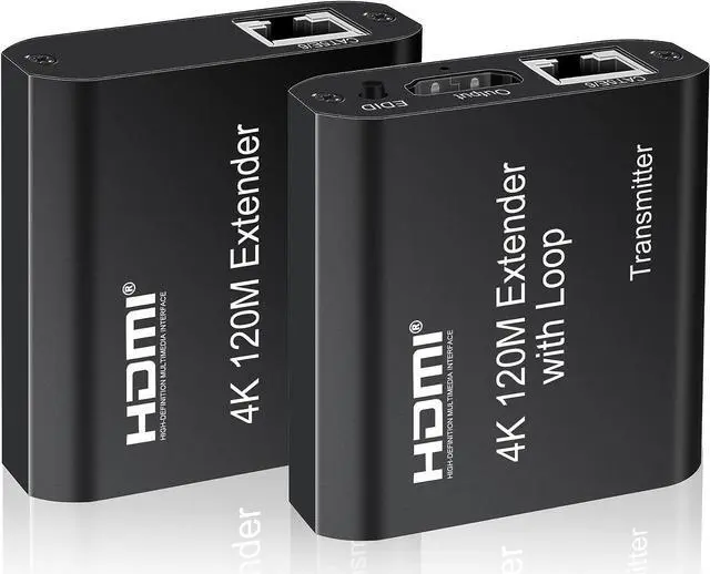 Main image of 4K HDMI Over Ethernet Extender, HDMI over Single CAT5E/6/7 Cable up to 394ft (4K) Supports 4K 30Hz, 3D, 1080P, HDCP1.4 - 4KHE120M