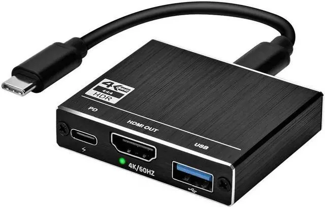 Main image of Type-C to HDMI Docking Station Type-C to HDMI Type-C to 100W PD Charging Fast Charging 4K@60Hz HD Video Screen Projector 3-Port Mini Hub Easy to Carry for Nintendo Switch, MacBook Pro/Air