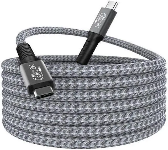 Main image of USB 4 Cable for Thunderbolt 4 Cable, USB4 Cable Supports 40Gbps Data Transfer / 240W Fast Charging / 8K@60Hz Video Compatible with All USB C Devices (4FT)