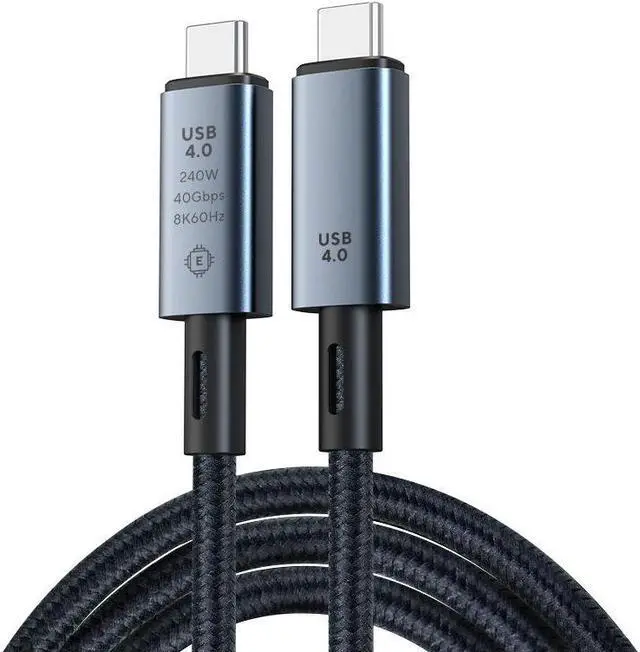 Main image of 4FT USB4 Cable / Thunderbolt 4 Cable Supports 40Gbps Data Transfer/ 240W Charging/ 8K @60Hz, USB C to USB C Cable Compatible with MacBook Pro, Hub, USB-C Docking Station, and More
