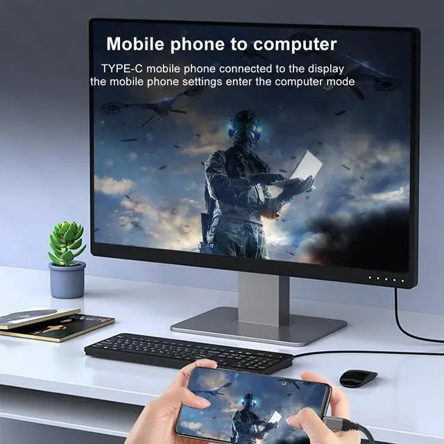 Alt view image 5 of 7 - USB C to HDMI Cable 3.3ft 8K@30Hz, uni USB Type-C to HDMI Braided Cable (Thunderbolt 3/4 Compatible) with Samsung S21 / S20, MacBook Pro 2021/2020, MacBook Air/iPad Pro 2020, iPhone 15 and More