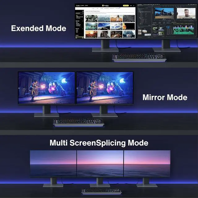 Alt view image 7 of 7 - 8K DisplayPort2.1 Cable 3.3 Foot, DP to DP Cable 2.1 Support 8K@60Hz, 4K@144Hz/120Hz, 40Gbps, Compatible with Computer, Desktop, Laptop, PC, Monitor, Projector