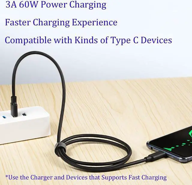 Alt view image 3 of 7 - 10Gbps USB 3.1 Gen 2 USB A to USB C Cable (6.6ft , 2 Pack) , (60W/3A) Fast Charge for Samsung Galaxy S22 , iPad Pro 2021 , iPad Mini 6 , iPad Air 4 , MacBook Pro 2020 , Switch, SSD,Hard Drives