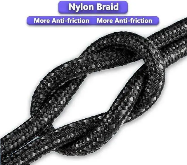 Alt view image 6 of 7 - 5FT Nylon Braided USB C to C USB4 Date Cable with 40 Gbps Data Transfer + Supports 8K Video + 240W Fast Charging for Type-c Monitor, Laptop, Dell, Phones, Docking, SSD etc