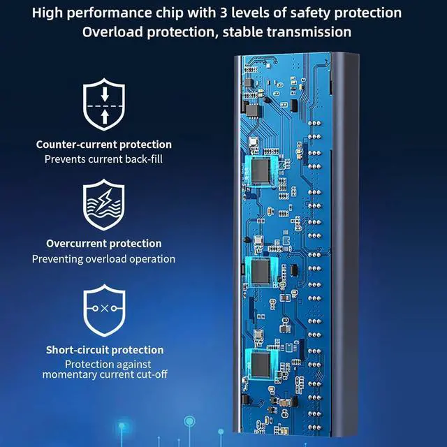 Alt view image 7 of 7 - Aluminum Powered USB 3.0 USB C Hub, 7 USB 3.0 Data Transmission Ports + 2 Smart Charging Ports + 1 PD Charging Port with Individual On/Off Switches for MacBook, Mac Pro/Mini and More