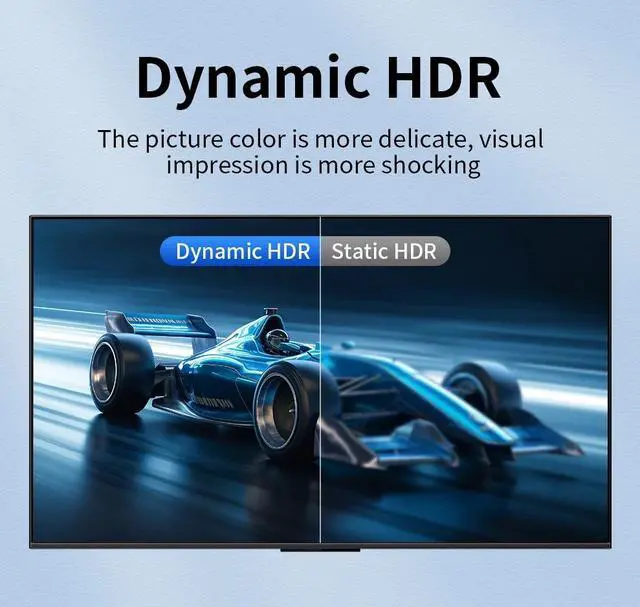 Alt view image 5 of 7 - 4K 120Hz 1 in 2 Out HDMI Splitter -LUOM Ultra HD 8K @ 60 Hz 1x2 V. 2.1 HDCP 2.3, Power HDMI Supports 8K 3D Full HD 1080P EDID for Xbox, PS4 PS3 Blu Ray TV HDTV - Adapter Included