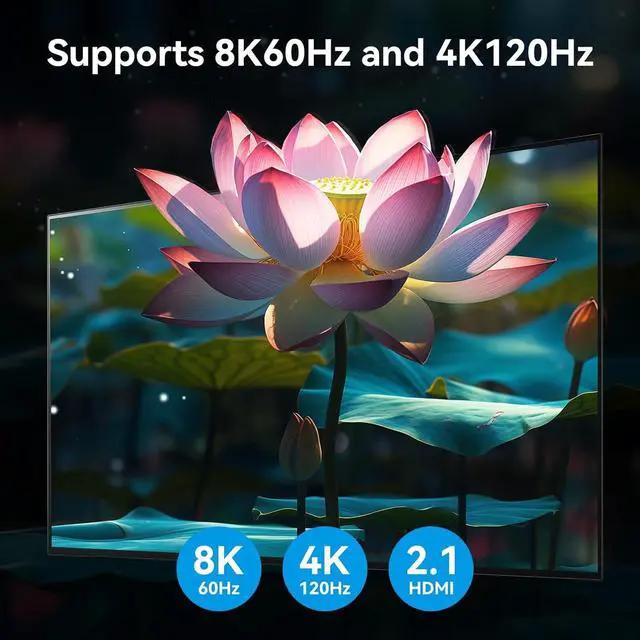 Alt view image 6 of 7 - 4K 120Hz HDMI Exclusive KVM Switch 3 Monitors 2 Computers , with 4 USB 3.0 Hub, 8K 60Hz HD 2.1 Triple Monitor KVM Switch, EDID,Plug and Play