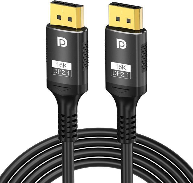 Main image of DP2.1 Cable, Support 16K@30Hz,8K@120Hz, 4K@240Hz (DisplayPort 2.1 Cable) with FreeSync, G-SYNC and HDR for Gaming Monitor, PC, RTX 3080/3090, RX 6800/6900 and More-6.6ft