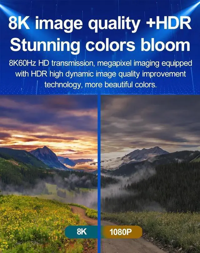 Alt view image 5 of 7 - USB C to DisplayPort 1.4 Cable - 4K/5K/8K USB Type-C to DP 1.4 Alt Mode Video Adapter Converter - HBR3/HDR/DSC - 8K 60Hz DP Monitor Cable for USB-C/Thunderbolt 3/4 (3.3ft)