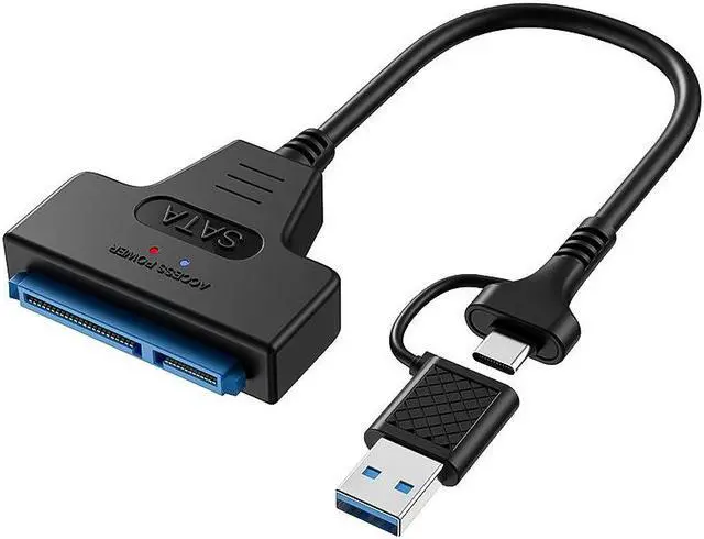 Main image of SATA to USB Adapter, 2in1 USB-C/USB 3.0 to SATA Cable for 2.5 Inch SSD HDD SATA III Hard Drive Disk, Support UASP Compatible with USB 1.1/2.0/3.0 (L06B2IN1])