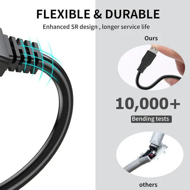 Alt view image 7 of 7 - LUOM 65ft Long USB 3.0 Active Extension Cable with 3 Signal Booster, USB Extension Cord A/M to A/F,USB 3.0 Extender Cable, for USB HUB,Webcam,Xbox,Oculus Quest 2 VR,PS4,Printer,External Hard Disk