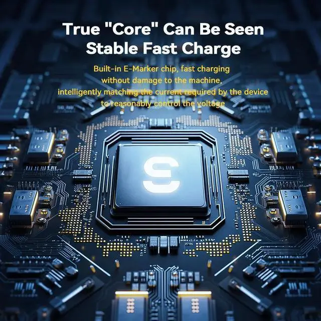 Alt view image 6 of 7 - LUOM LED Display USB C Cable 240W 1-Pack 3.3FT Compatible with MacBook Pro 2022, iPad Pro 2022, iPad Air 5, Galaxy S22 Ultra, Pixel, PS5, Switch, etc.