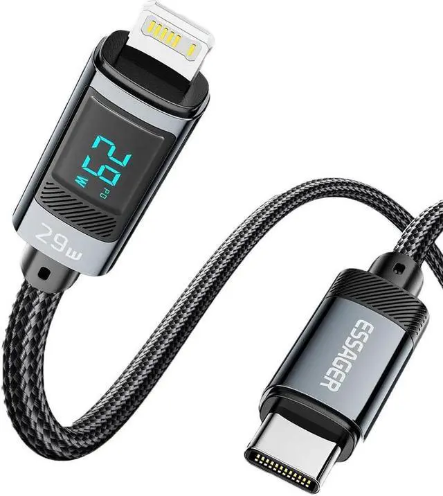 Main image of LUOM USB C to Lightning Cable (1-Pack, 3.3ft), 29W 14.5V/2A USB C Cable, Type C Charger Cable Fast Charging for iPhone 11 12 14 Pro Max Mini Xs Xr X 8 iPad MacBook