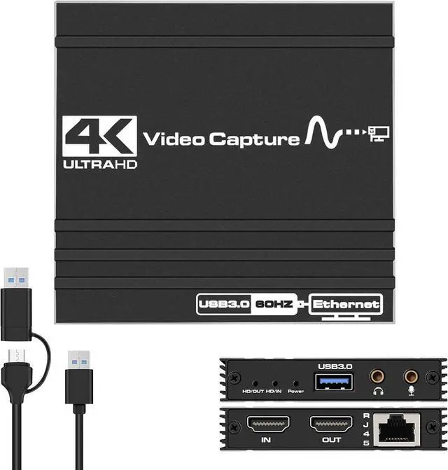 Main image of 4K60 Capture Card USB 3.0/USB-C,LUOM HDMI Video Capture Card to USB with Microphone & HDMI Loop-Out, Capture Card 1080p 60fps for Streaming, Compatible with Nintendo Switch/Game Console/Phone
