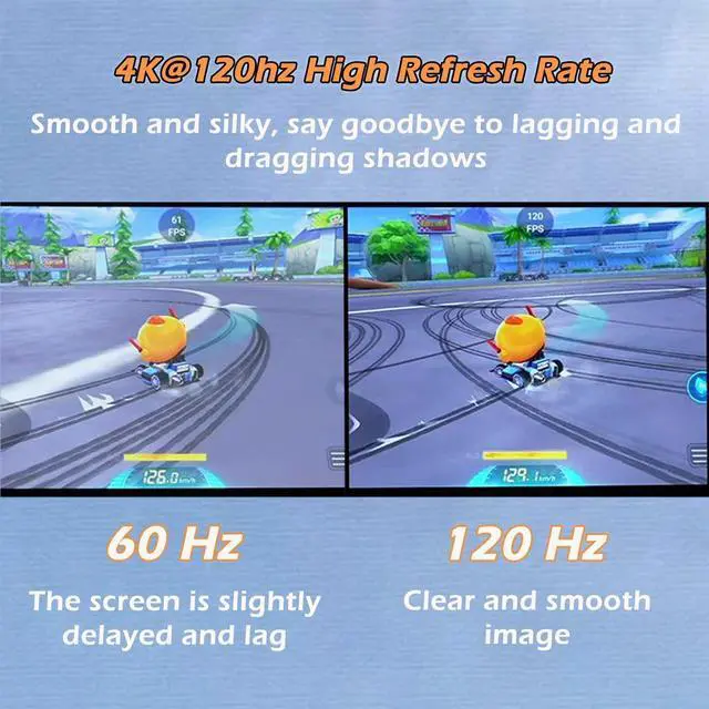 Alt view image 4 of 7 - LUOM 8K@60Hz HDMI Splitter 1 in 3 Out, HDMI 2.1 Splitter Supports 4K@120Hz, EDID, 48 Gbps, VRR, ALLM, 3D, HDR 10, HDCP2.3, Dolby Vision Atmos, Audio Extractor, NO ARC