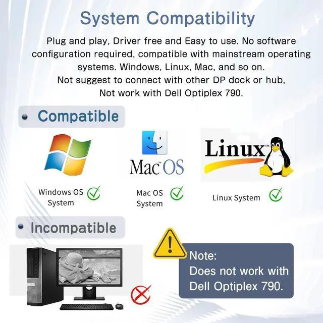 Alt view image 7 of 7 - LUOM DisplayPort to Dual DisplayPort Adapter (4K@144Hz) Display Port 1 in 2 Out Splitter with Audio Extractor for Dual Monitor Extended Display, MST DP to 2 DP Adapter for PC, Graphics Card