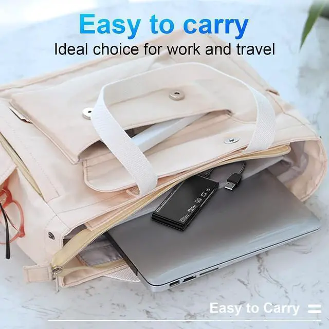 Alt view image 7 of 7 - LUOM USB Card Reader 7-Slot USB 3.0 Compact Flash Card Reader, Read 5 Cards Simultaneously, Memory Card Adapter SD SDXC SDHC CF CFI TF Micro SD Micro SDXC Micro SDHC MS MMC UHS-I Cards (Black)