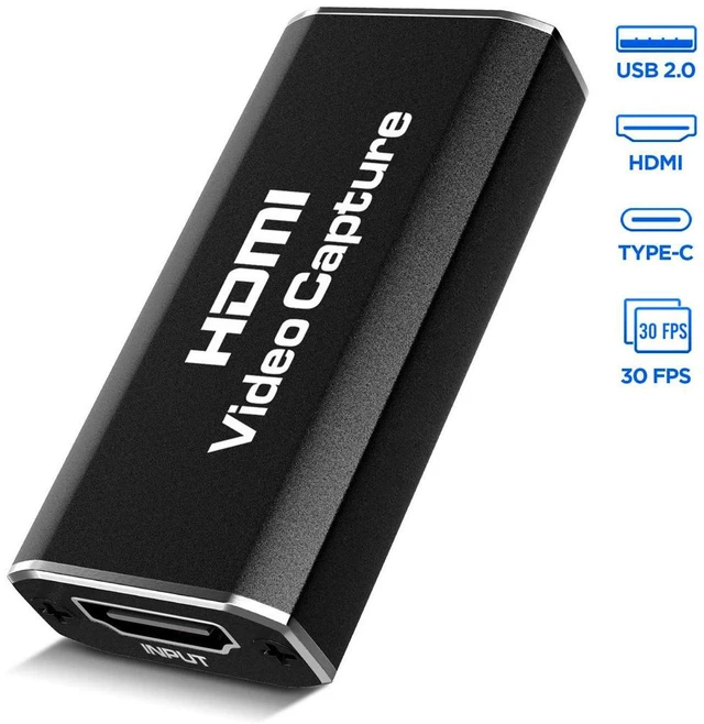 Main image of Video Capture Card, 4K HDMI Video Capture Device, 1080P HD 60fps Live and Record Video Audio Grabber for Gaming, Streaming, Teaching, Video Conference