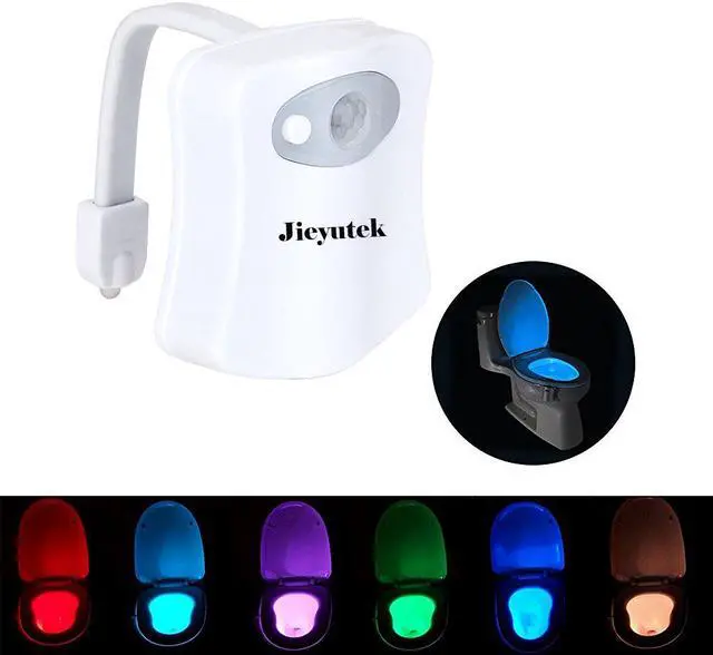 Alt view image 7 of 8 - LUOMs 2 Pcs Toilet LED Night Light,  TL01 Human Bodies Induced Sensor Auto Motion Activated, 8 Colors Changing Night Light Toilet Bowl Light