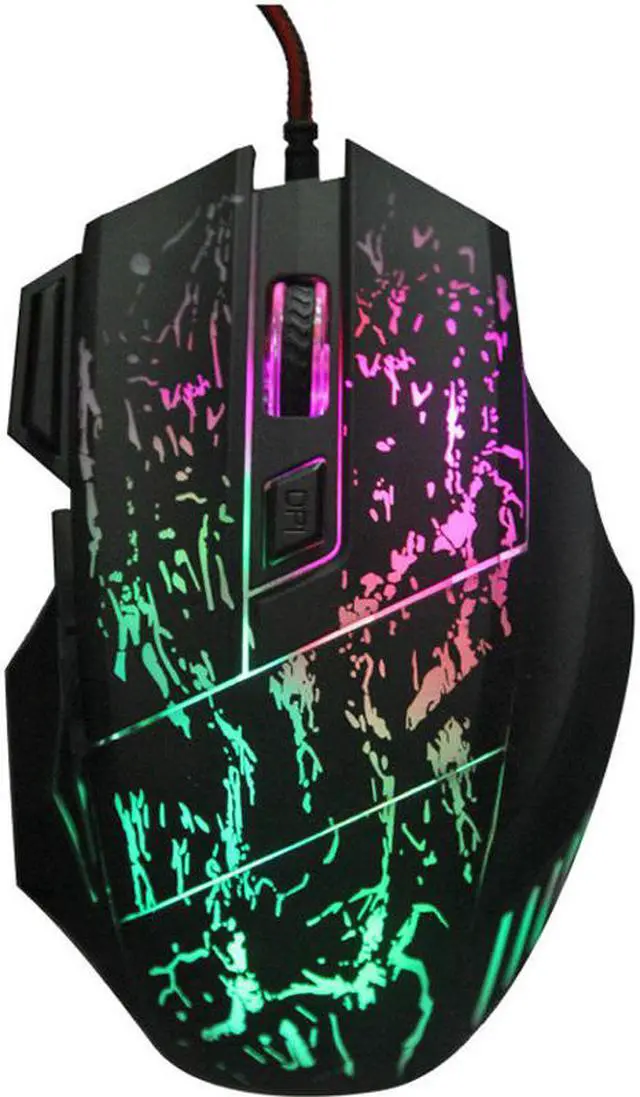 Alt view image 2 of 7 - LUOM Cool 5500DPI Gaming Mouse, 7 Buttons Wired Optical Game Mice Colorful LED Backlit Light For Gamer Computer Laptop PC Games