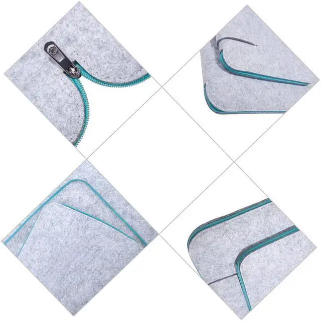 Alt view image 7 of 7 - Wellhouse Felt Notebook Case Macbook Sleeve Laptop Carrying Bag Handbag Briefcase For 15-15.6 Inch Tablet PC/Apple Macbook/ Chromebook/ Acer/ Asus/ Dell/ Lenovo/ HP/ Samsung/ Sony/ Toshiba Laptop Bue