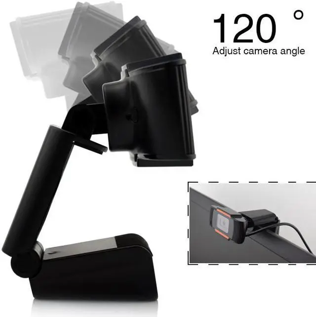 Alt view image 4 of 7 - Jieyuteks Computer 12 MP HD Webcam Video Webcam Web Camera Built-in Sound Absorption Microphone For Computer PC Laptop Skype MSN Real-time Video Calls Video Meeting