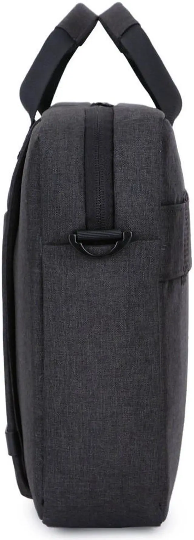 Alt view image 3 of 7 - BRINCH Laptop Bag 13.3 Inch, Stylish Fabric Laptop Messenger Shoulder Bag Case Briefcase for 13 - 13.3 Inch Laptop / Notebook / MacBook / Ultrabook / Chromebook Computers (Black)