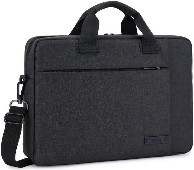 Alt view image 2 of 7 - BRINCH Laptop Bag 13.3 Inch, Stylish Fabric Laptop Messenger Shoulder Bag Case Briefcase for 13 - 13.3 Inch Laptop / Notebook / MacBook / Ultrabook / Chromebook Computers (Black)