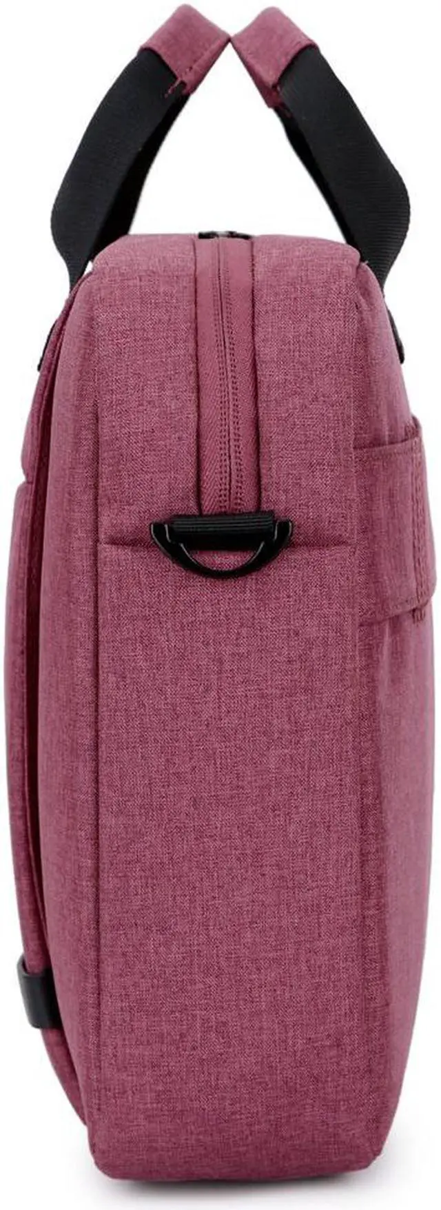 Alt view image 3 of 7 - BRINCH Laptop Bag 13.3 Inch, Stylish Fabric Laptop Messenger Shoulder Bag Case Briefcase for 13 - 13.3 Inch Laptop / Notebook / MacBook / Ultrabook / Chromebook Computers (Red)